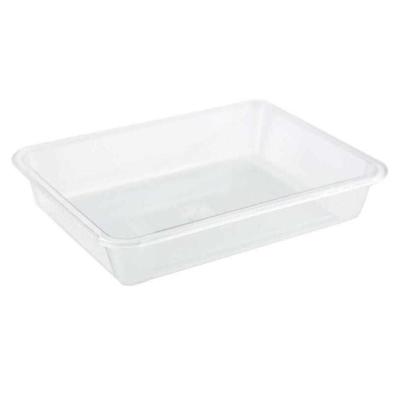 OMEM Reptile Drinking Tray - Large Water Dish Plastics Plate for Turtles, Small Reptiles, Ball Pythons, Lizards, and Snake Cages Bowl (L=32x25x5.5cm, White) - Image 1